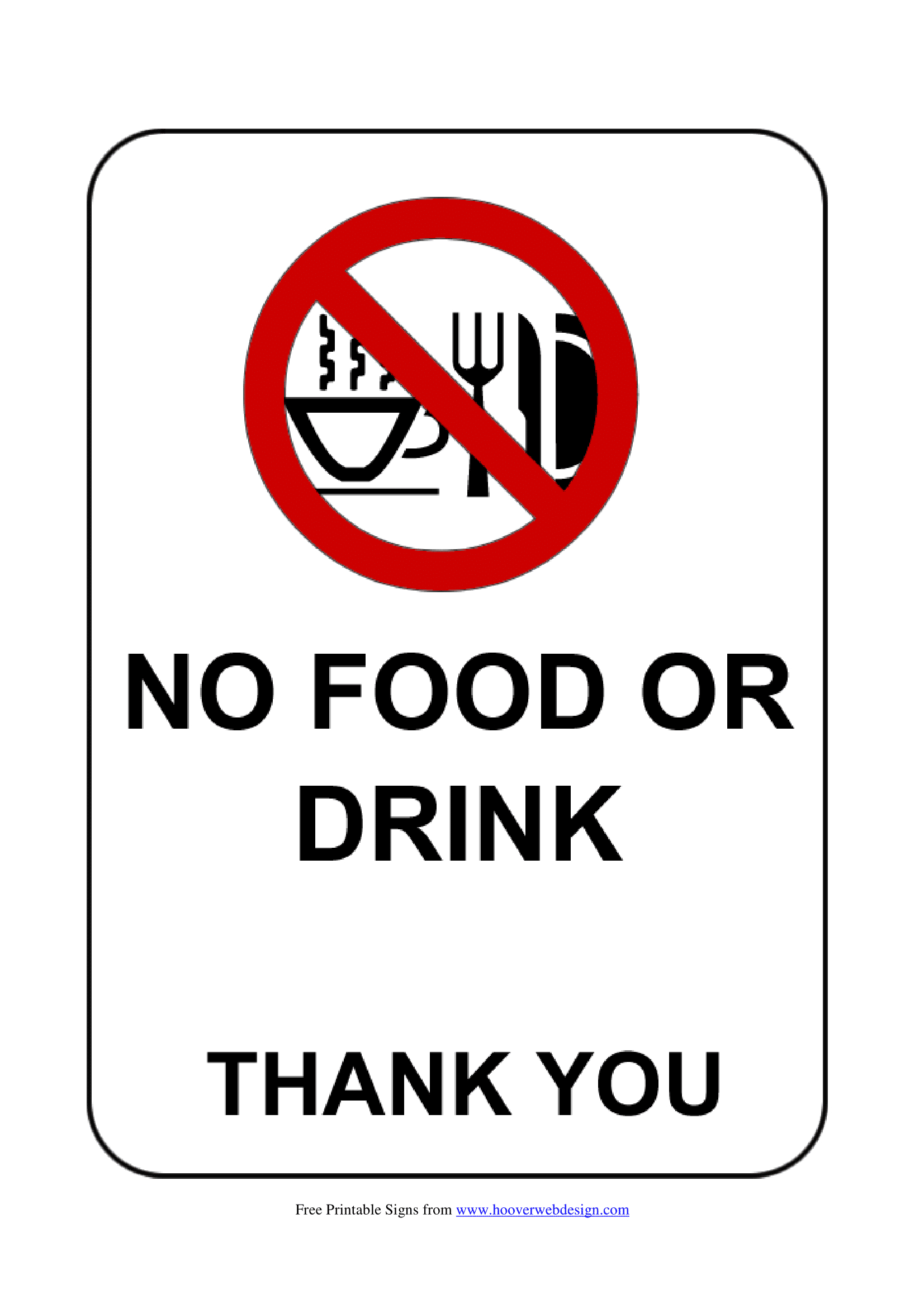 No Food Or Drink Signs | Poster Template throughout Free Printable Non Potable Water Signs