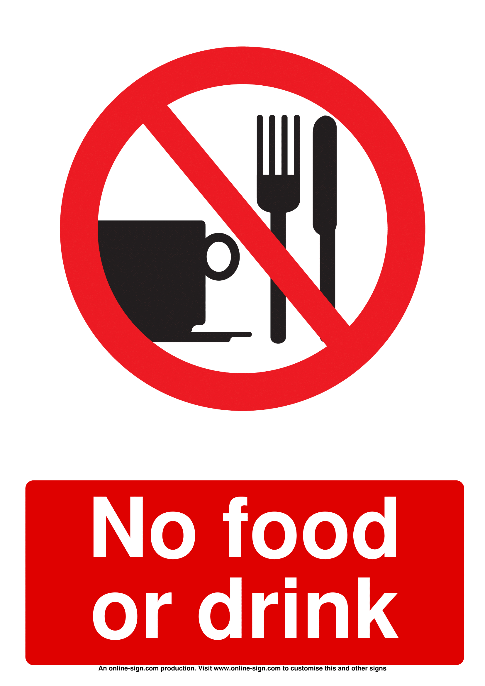 No Food Or Drink Signs | Poster Template with Free Printable Non Potable Water Signs