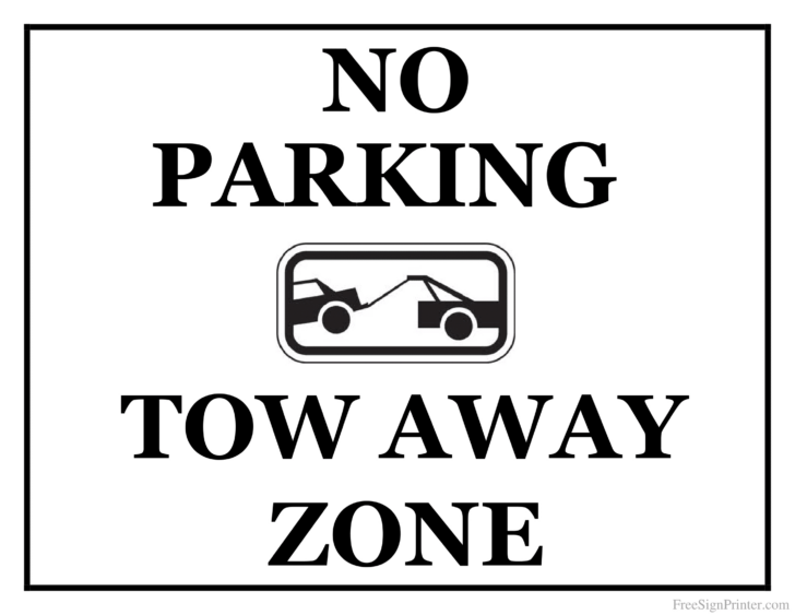 Template Free Free Printable No Parking Signs