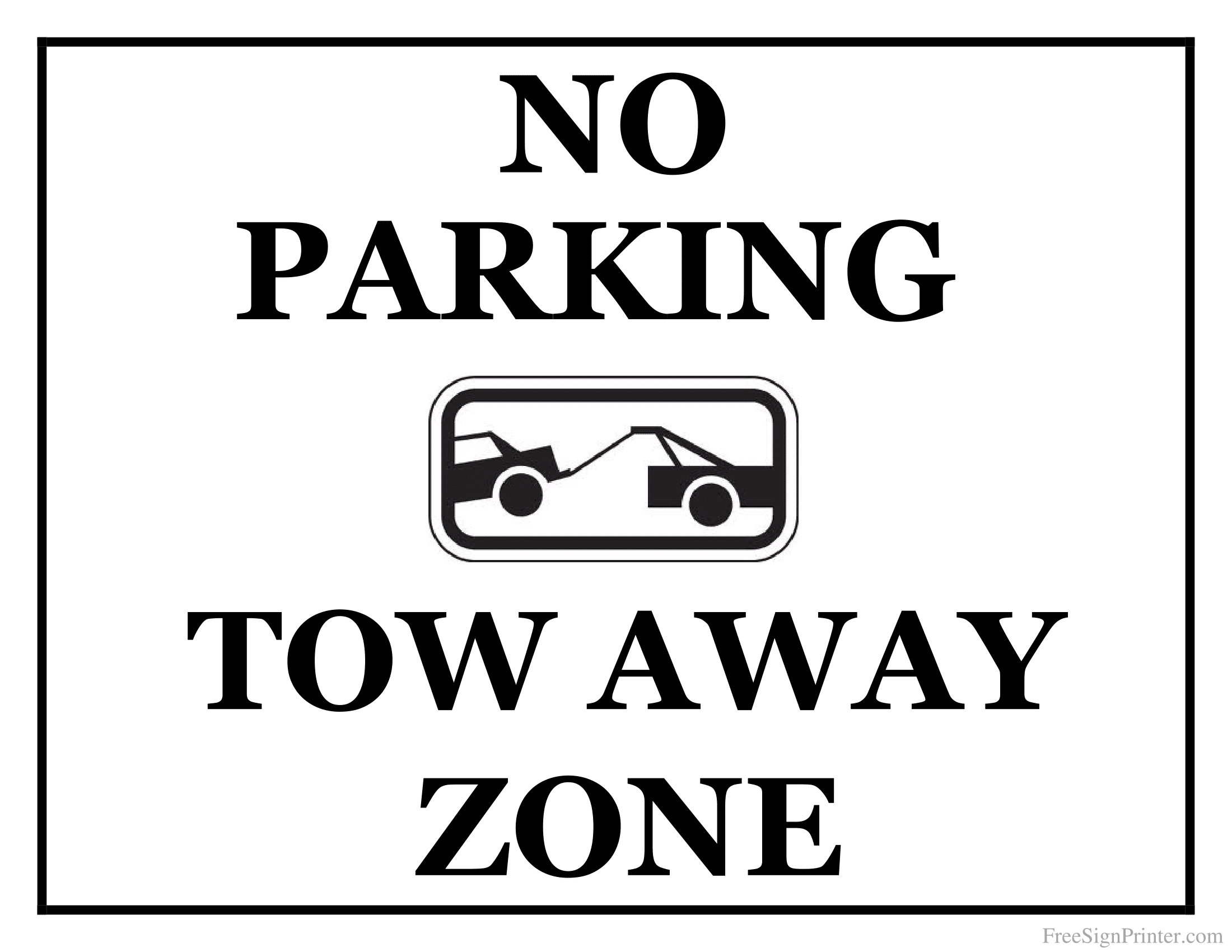 No Parking Signs | Poster Template within Template Free Free Printable No Parking Signs