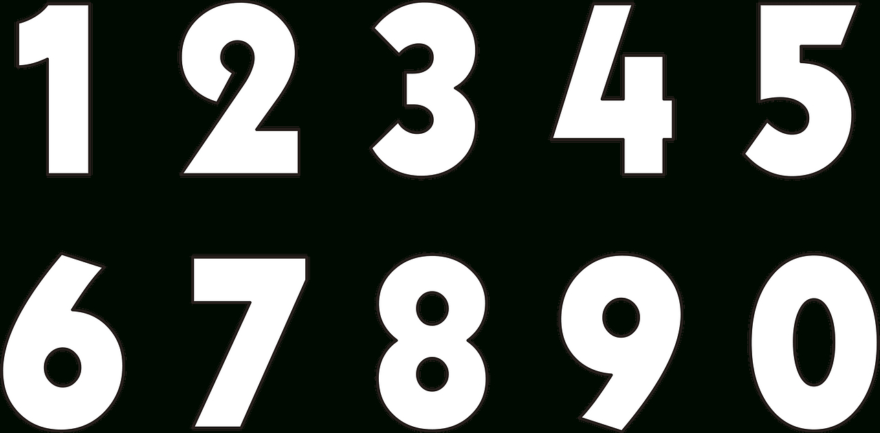 Numbers - Free Vector Clipart Images On Creazilla with Free Large Solid Printable Numbers
