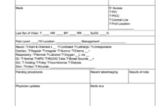 Nursing Report Sheet Template — Free Download within Free Nursing Report Sheet Template