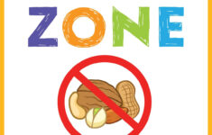 Nut Free Zone Poster, 8-1/2" X 11" in Peanut Free Signs Printable