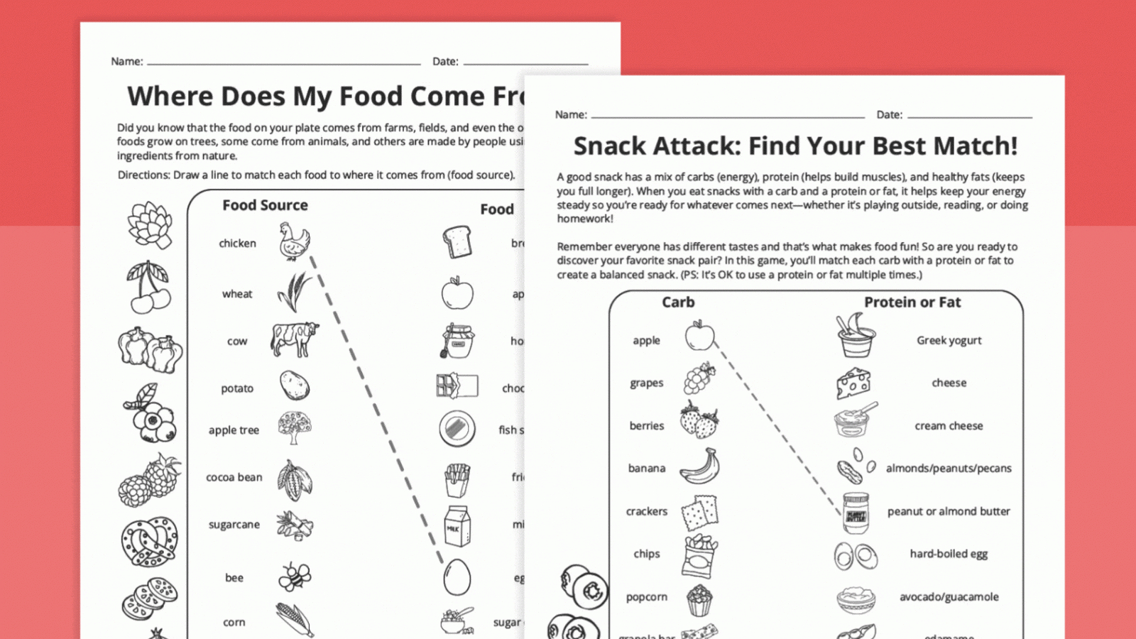 nutrition worksheet bundle free printables for free nutrition printables Nutrition Worksheet Bundle (Free Printables) for Free Nutrition Printables