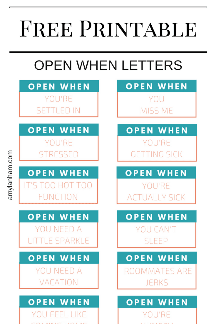 Open When Printable - pertaining to Free Open When Printables