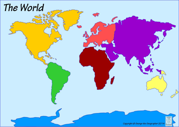 Free Printable Blank Map of the 7 Continents