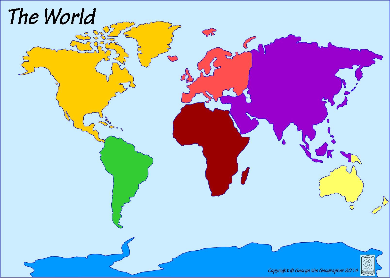Outline Base Maps with regard to Free Printable Blank Map of the 7 Continents