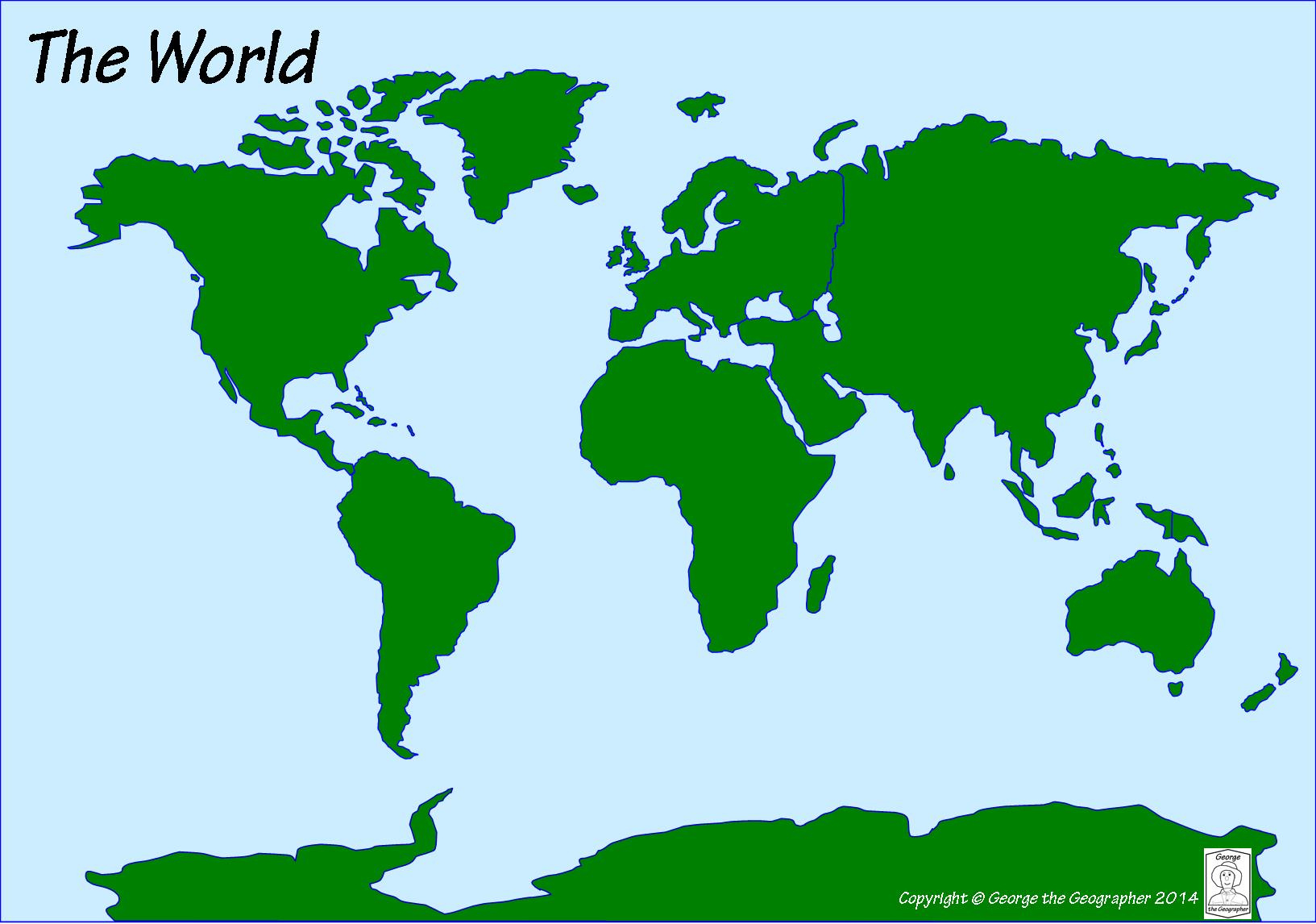 Outline Base Maps with regard to Free Printable Blank Map of the 7 Continents