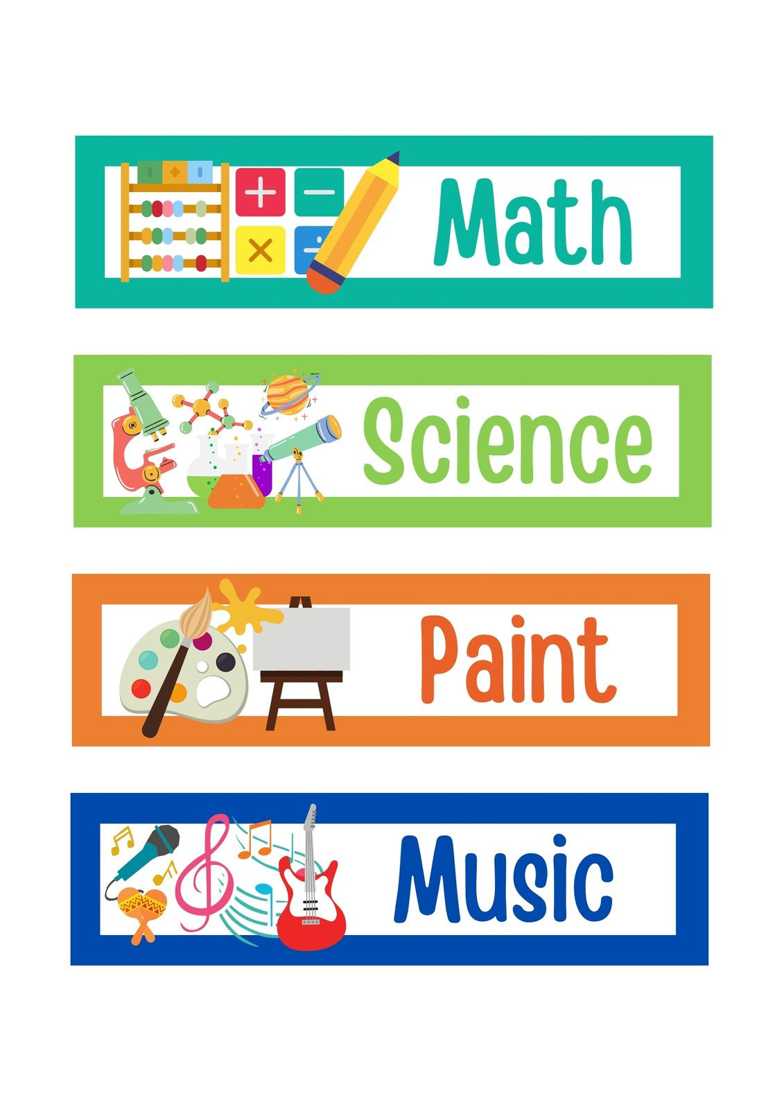 Page 2 - Customize 643+ Folder Labels Templates Online - Canva within Classroom Subject Labels Free Printable