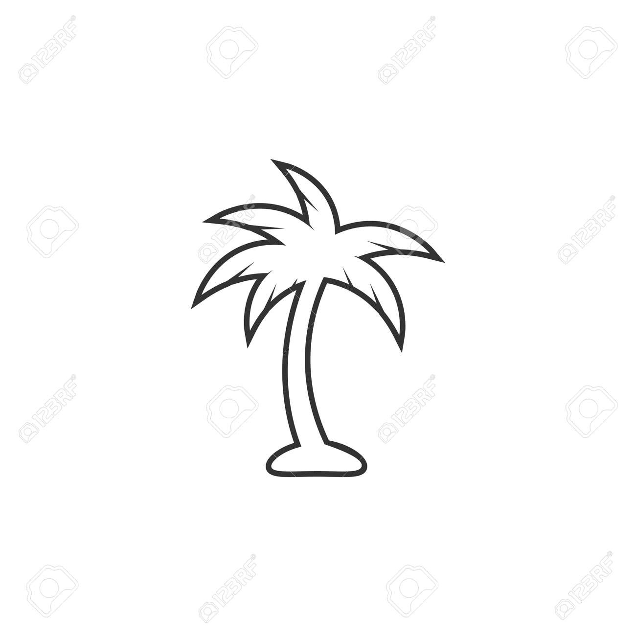 Palm Tree Icon Design Template Vector Isolated Illustration throughout Free Palm Tree Templates