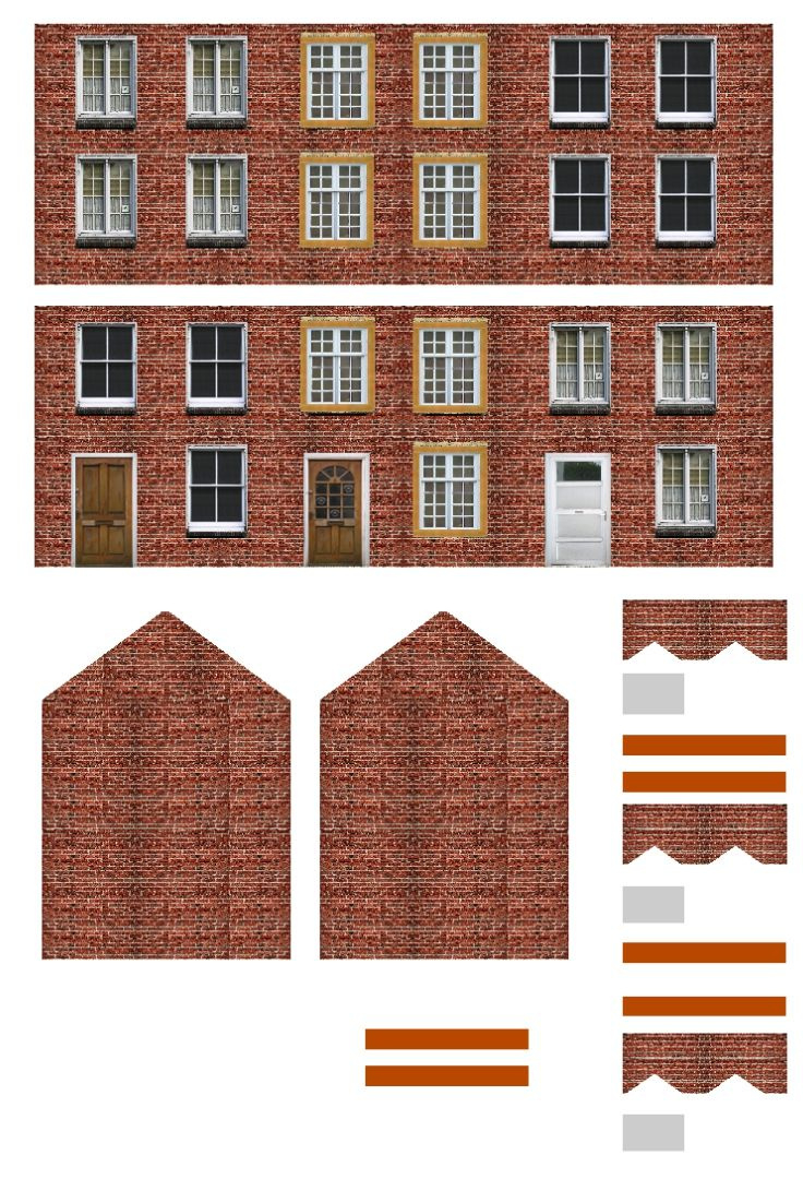 Paper Buildings - 10 Free Pdf Printables | Printablee with regard to Free Printable Model Railway Building Templates