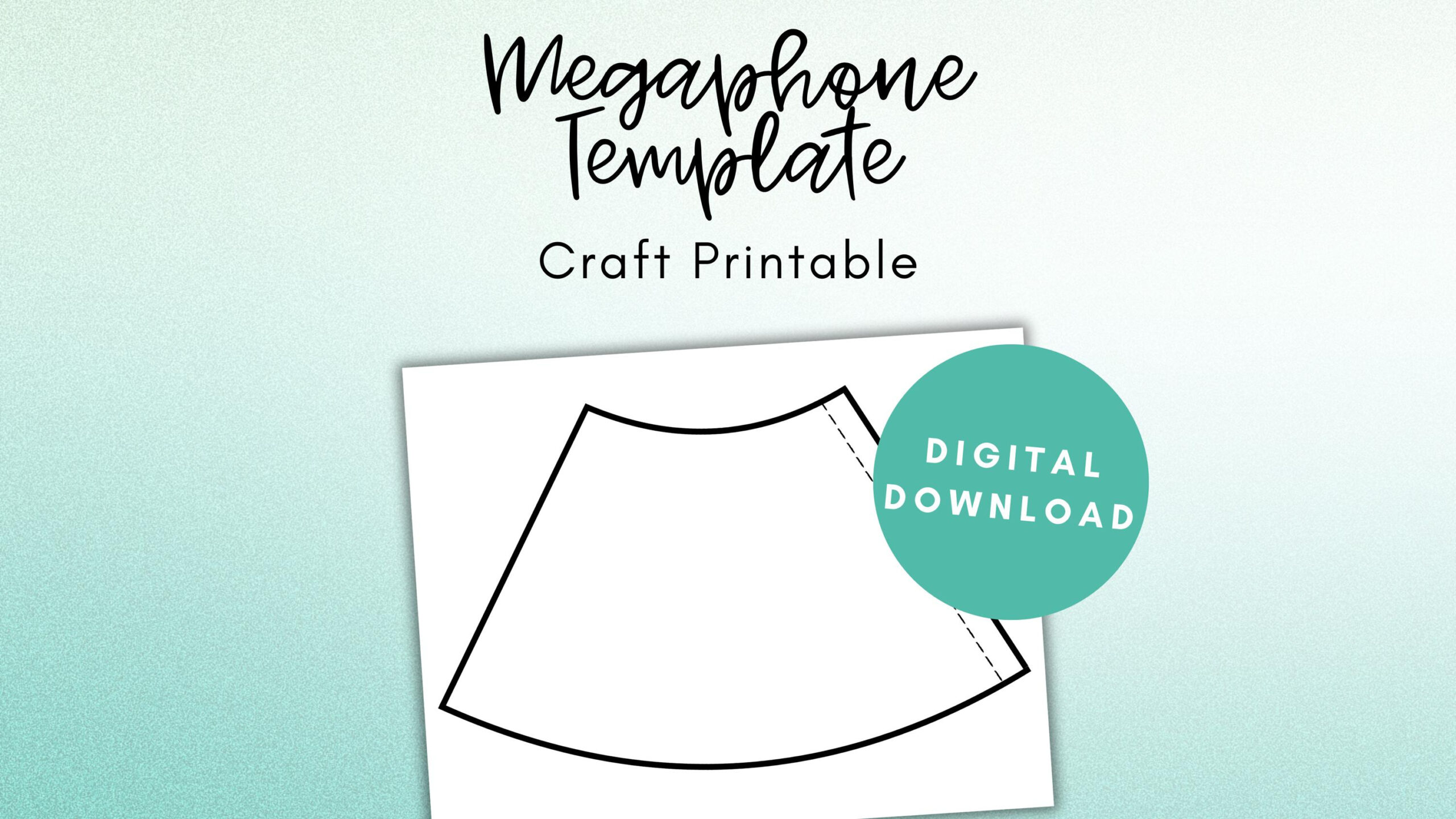 Paper Megaphone Template, Megaphone Craft Printable, Craft intended for Free Printable Paper Megaphone Template
