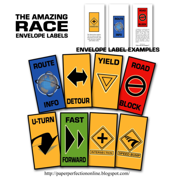 Amazing Race Clue Templates Free