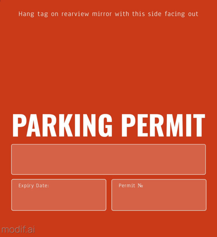Free Printable Parking Pass