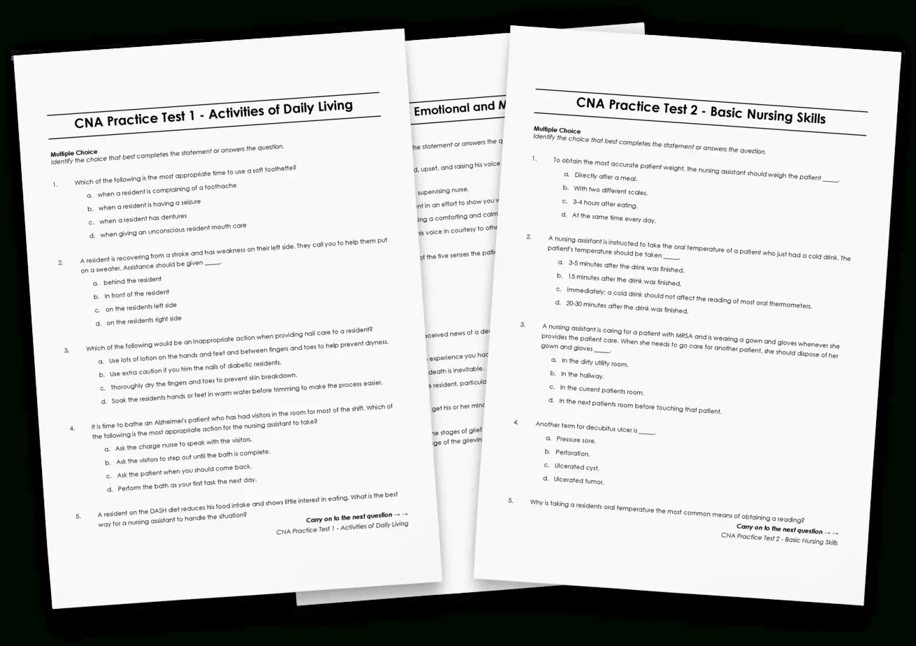 Pass Your 2025 Cna Practice Test, Guaranteed regarding Free Printable Cna Practice Test with Answers