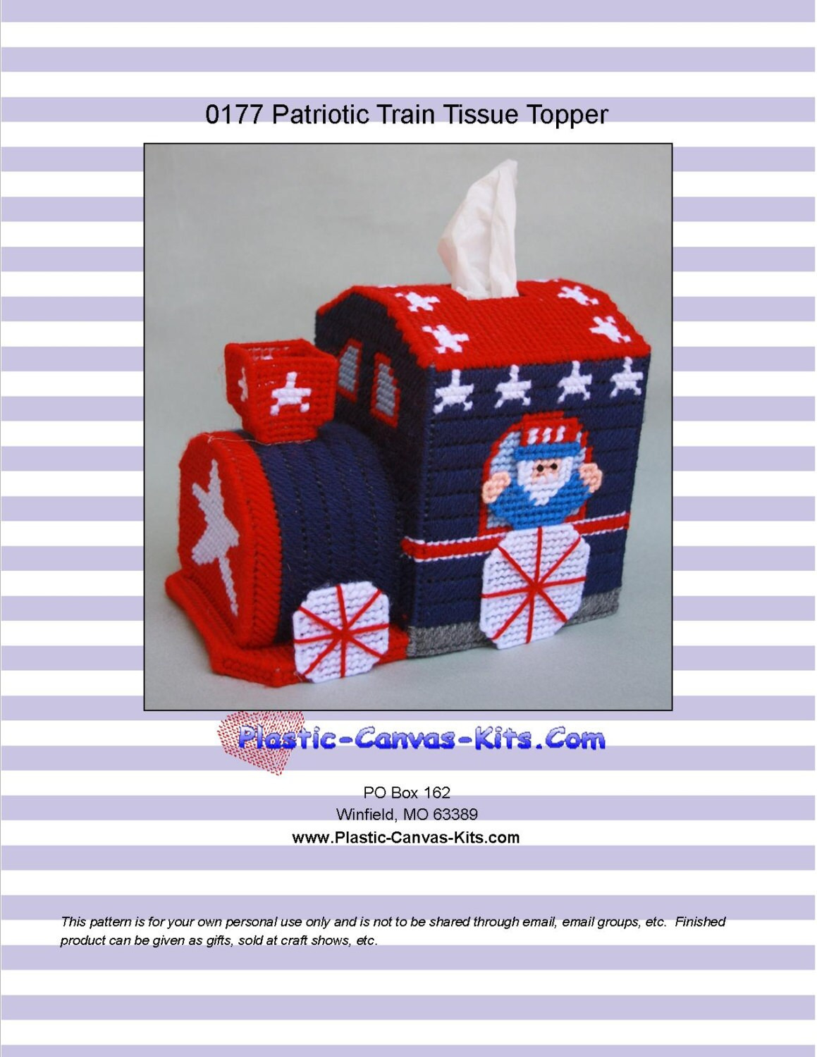 Patriotic Train Tissue Topper-Plastic Canvas Pattern-Pdf Download pertaining to Free Printable Plastic Canvas Train Tissue Box Cover Patterns