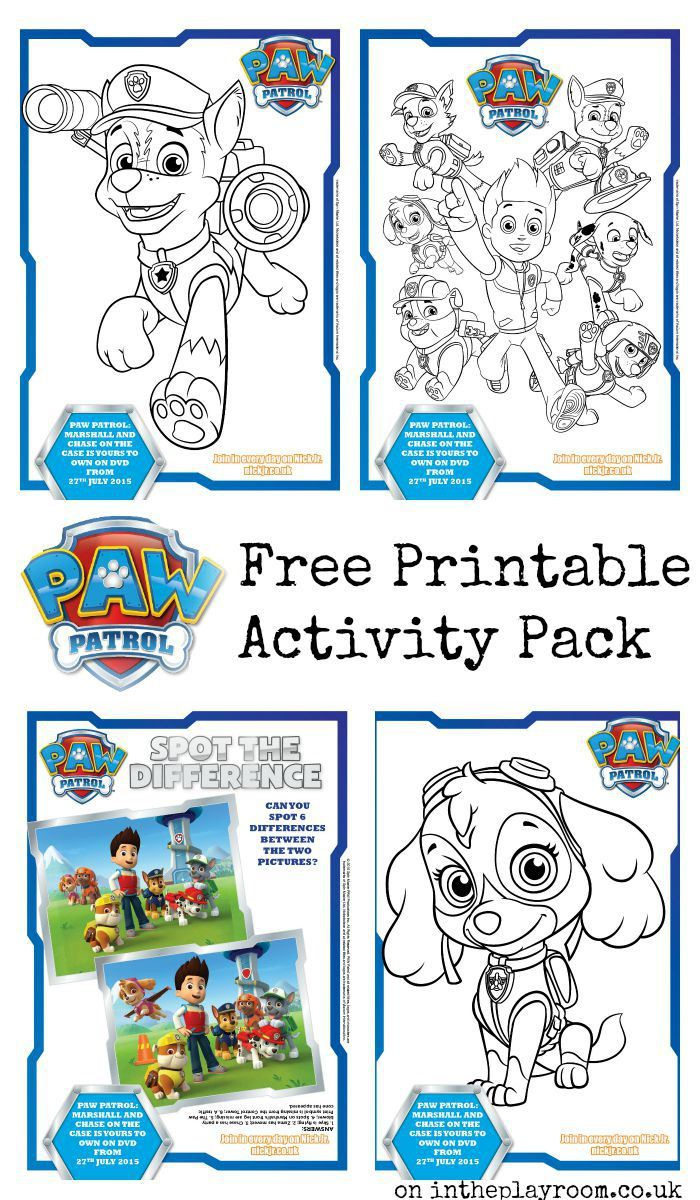 Paw Patrol Colouring Pages And Activity Sheets (Free Printables) in Free Printable Paw Patrol Easter Activities