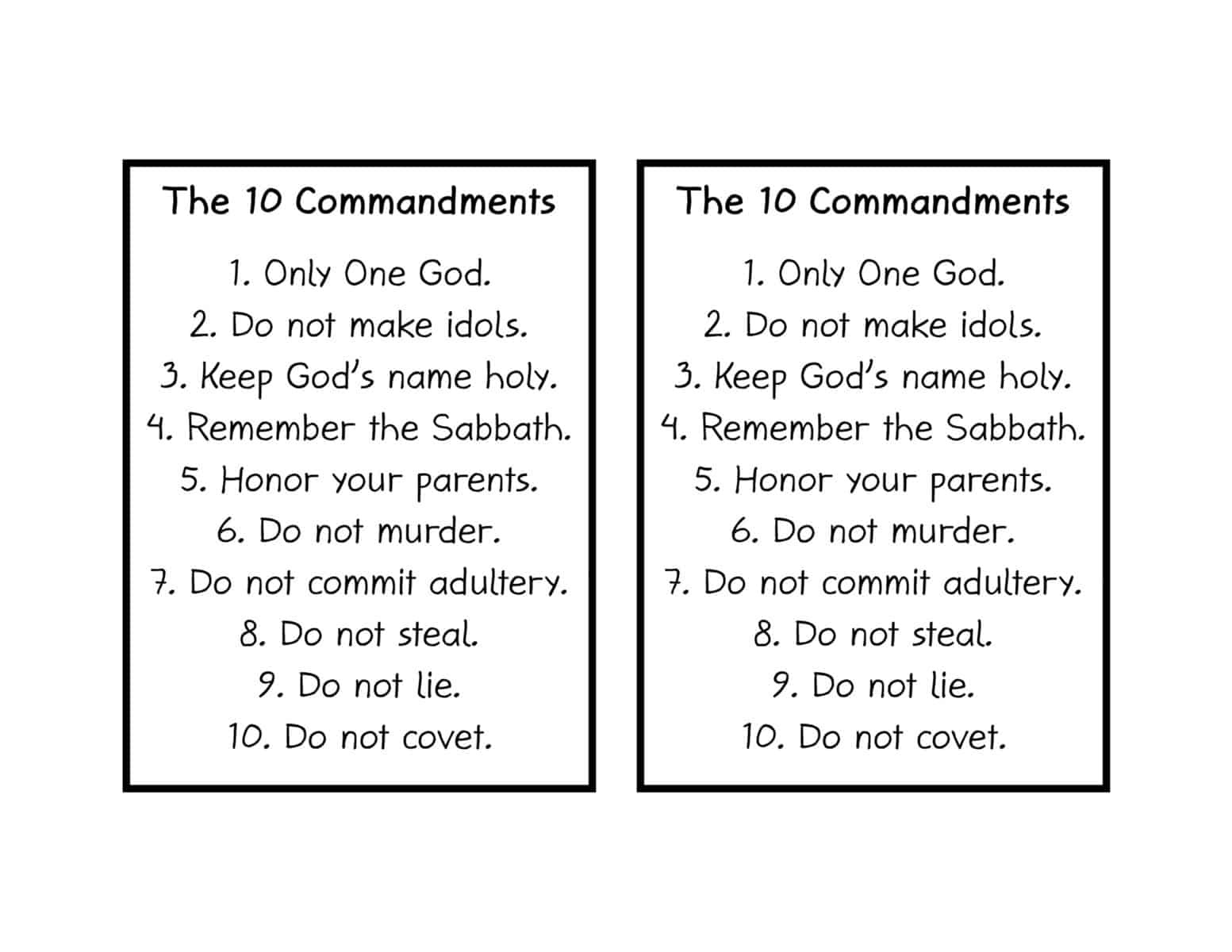 Pdf-Torn-Paper-10-Commandments-1 - Christian Preschool Printables inside Free Printable Copy of the Ten Commandments