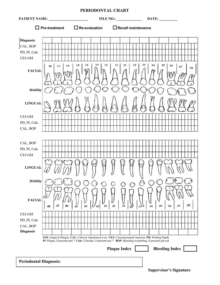 perio chart form e289a1 fill out printable pdf forms online throughout free printable blank perio chart Perio Chart Form ≡ Fill Out Printable Pdf Forms Online throughout Free Printable Blank Perio Chart