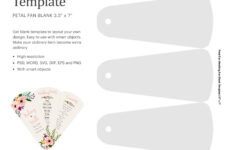Petal Fan 3.5"X7" Template, Wedding Program Petal Fans, Fan in Petal Fan Wedding Program Template Free