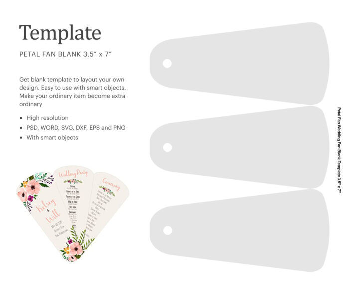 Petal Fan Wedding Program Template Free