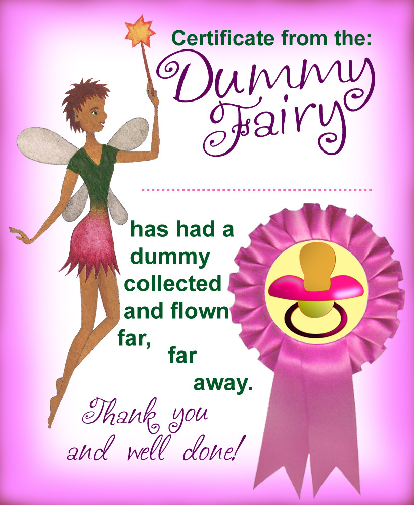 Pink Certificate From The Dummy Fairy - Rooftop Post Printables intended for Dummy Fairy Letter Free Printable