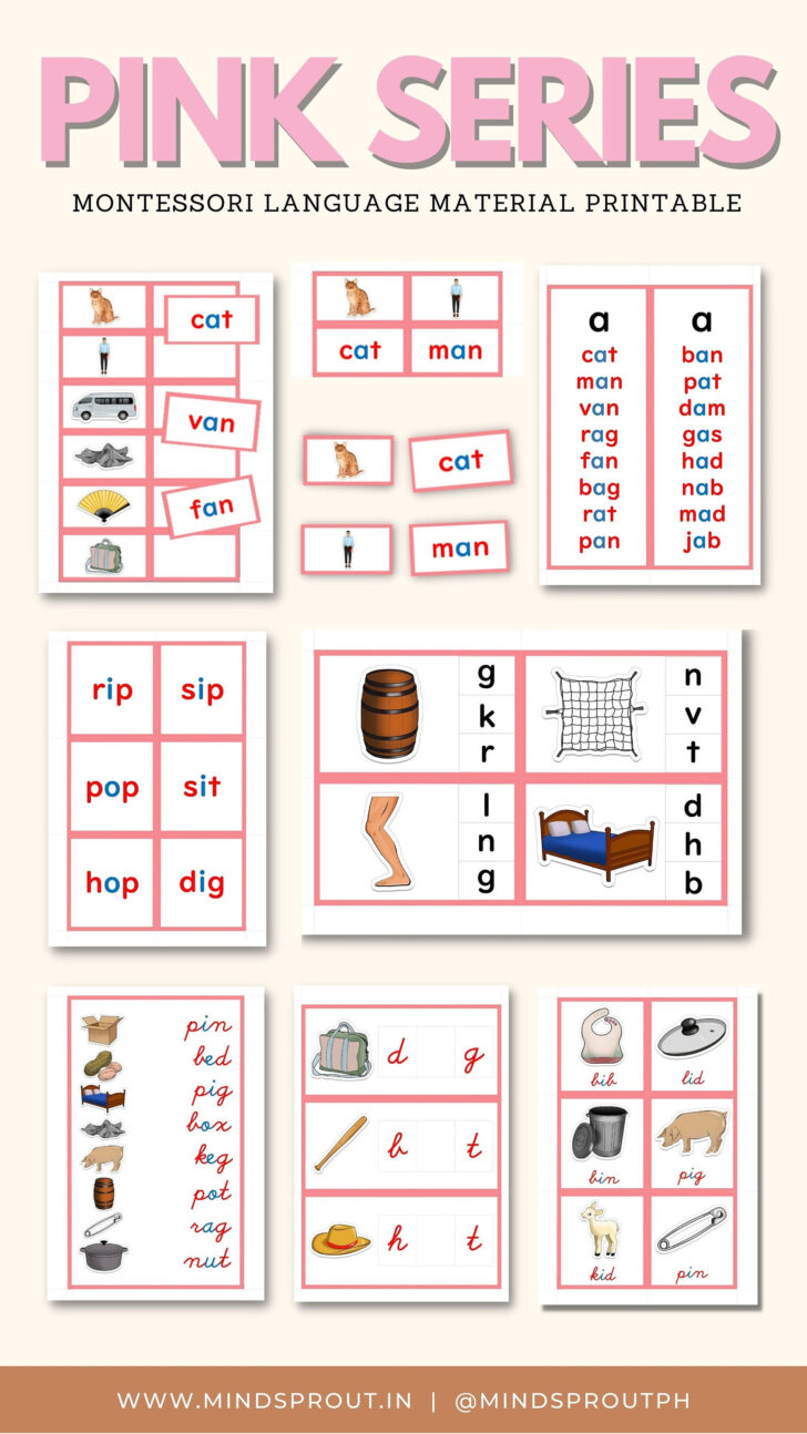 Free Montessori Pink Series Printable