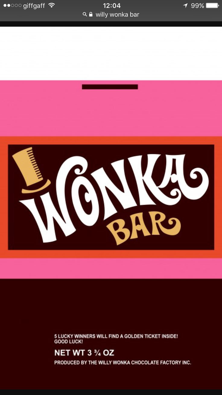 Pinpip Davies On School | Wonka Chocolate, Chocolate Bar regarding Free Printable Wonka Bar Wrapper