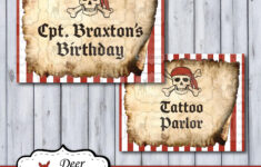 Pirate Birthday Party Signs | Pirate Decorations | Pirate Party in Free Printable Pirate Signs