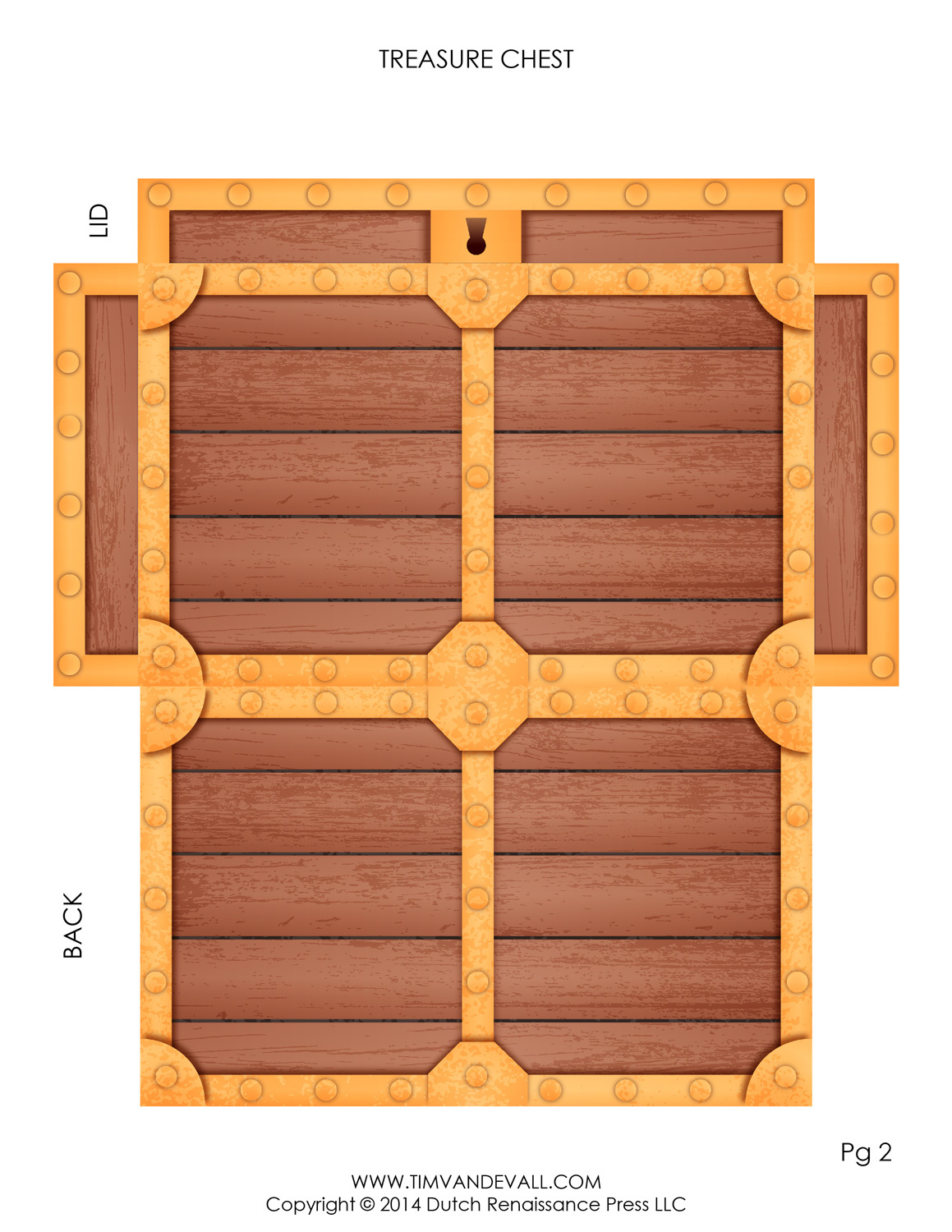 Pirate Treasure Chest Template | Make Your Own Paper Treasure Chest for Free Printable Treasure Chest Box Template