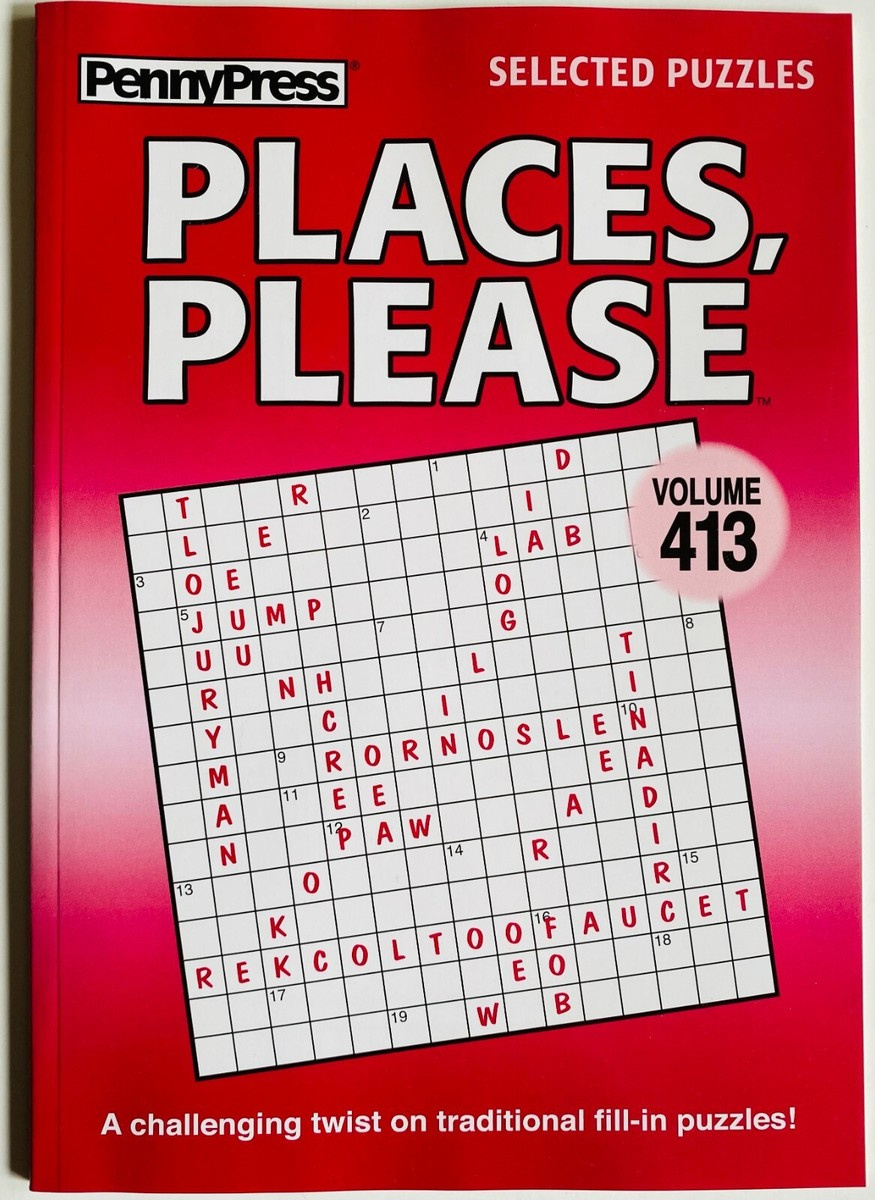 Places Please Fill In Ins Volume 413 Penny Press Selected Variety with Free Printable Places Please Puzzles