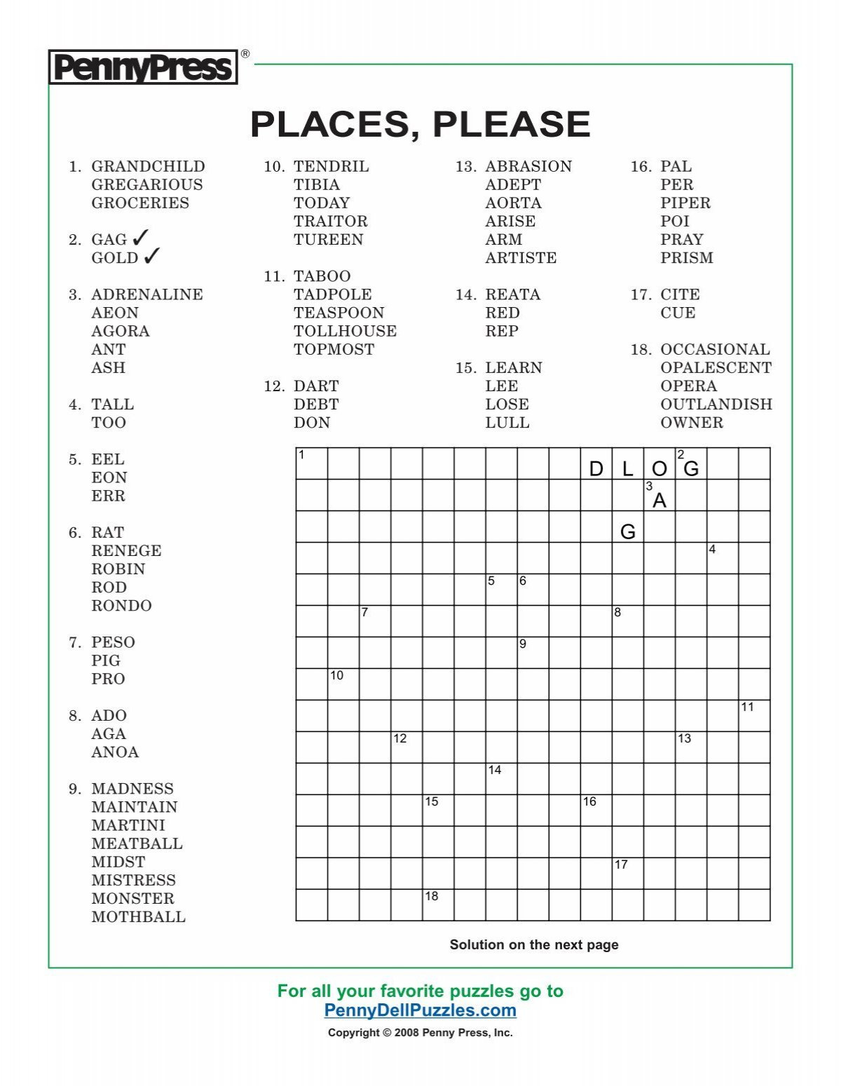 Places Please - Pennydellpuzzles throughout Free Printable Places Please Puzzles