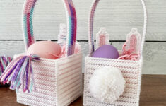 Plastic Canvas Easter Baskets – Crafting Cheerfully throughout Free Printable Plastic Canvas Easter Patterns