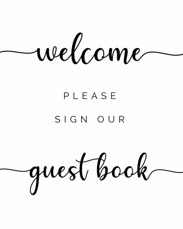 Free Guest Book Printable