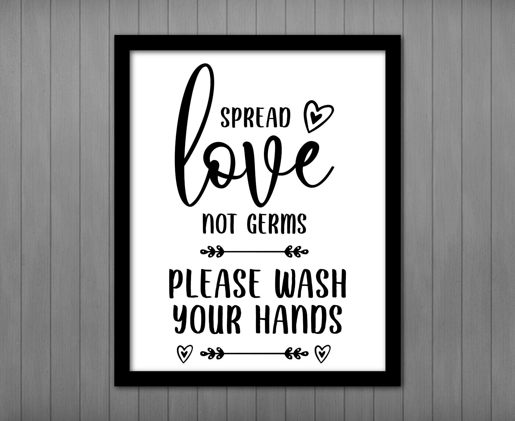 Please Wash Your Hands Printable Sign, Spread Love Not Germs inside Free Printable Please Wash Your Hands Sign