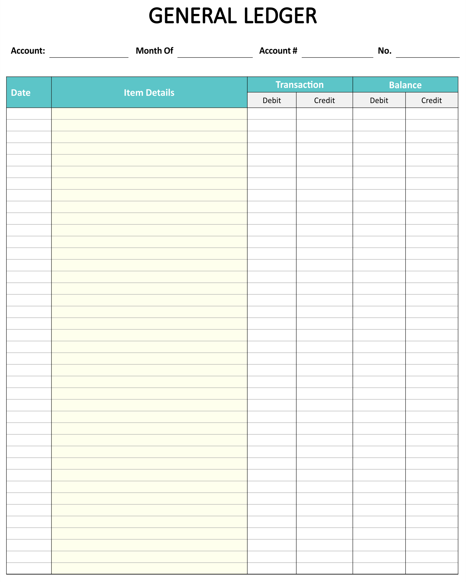 Pocket Ledger Ledger Balance Sheet Free Printable Blank Ledger regarding Free Printable Ledger Pages