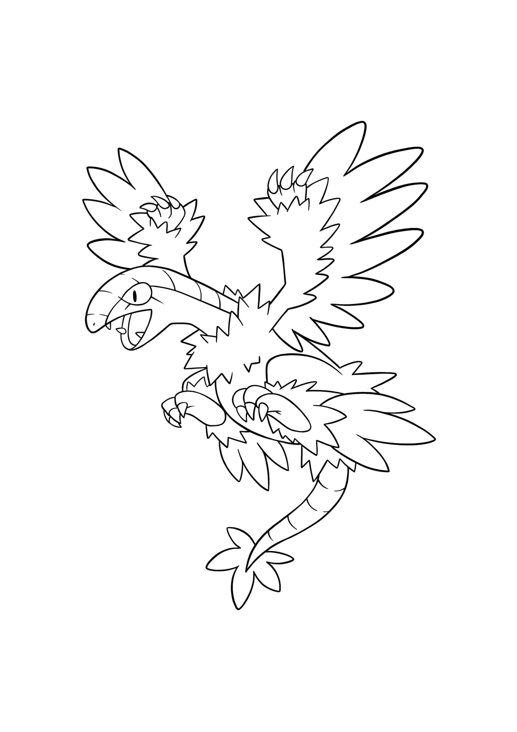 Pokémon Archeops Coloring Page regarding Free Printable Archeops Coloring Page