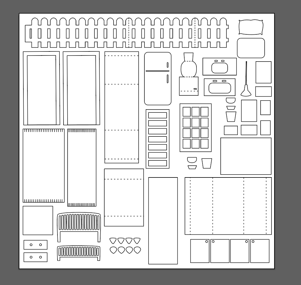 Pop Up Paper Doll House – Free Cut Files! with Free Printable Dollhouse Furniture Patterns