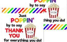 Poppinto Say Thank You Tags – Party Peanut in Just Popping By To Say Thanks Free Printable
