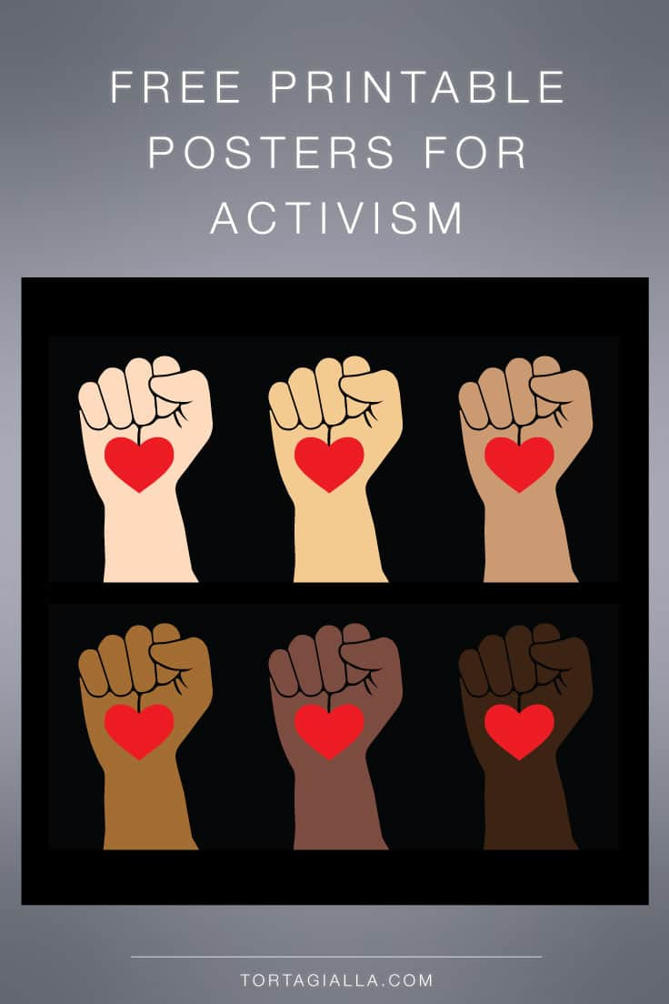 Posters For Activism In Multiple Skin Tones - Tortagialla with regard to Free Printable Protest Signs