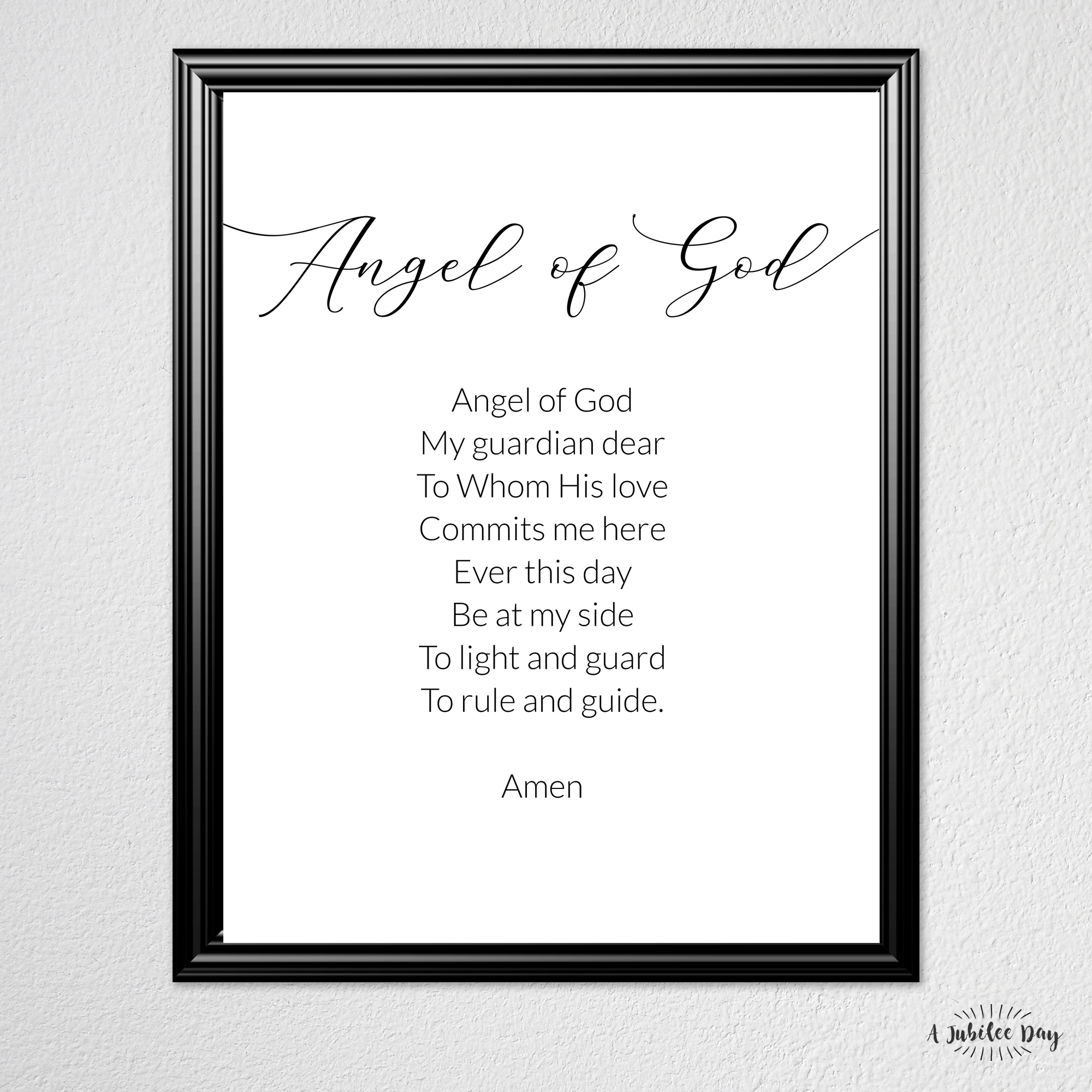 Prayer Poster: Guardian Angel - A Jubilee Day intended for Guardian Angel Prayer Free Printable