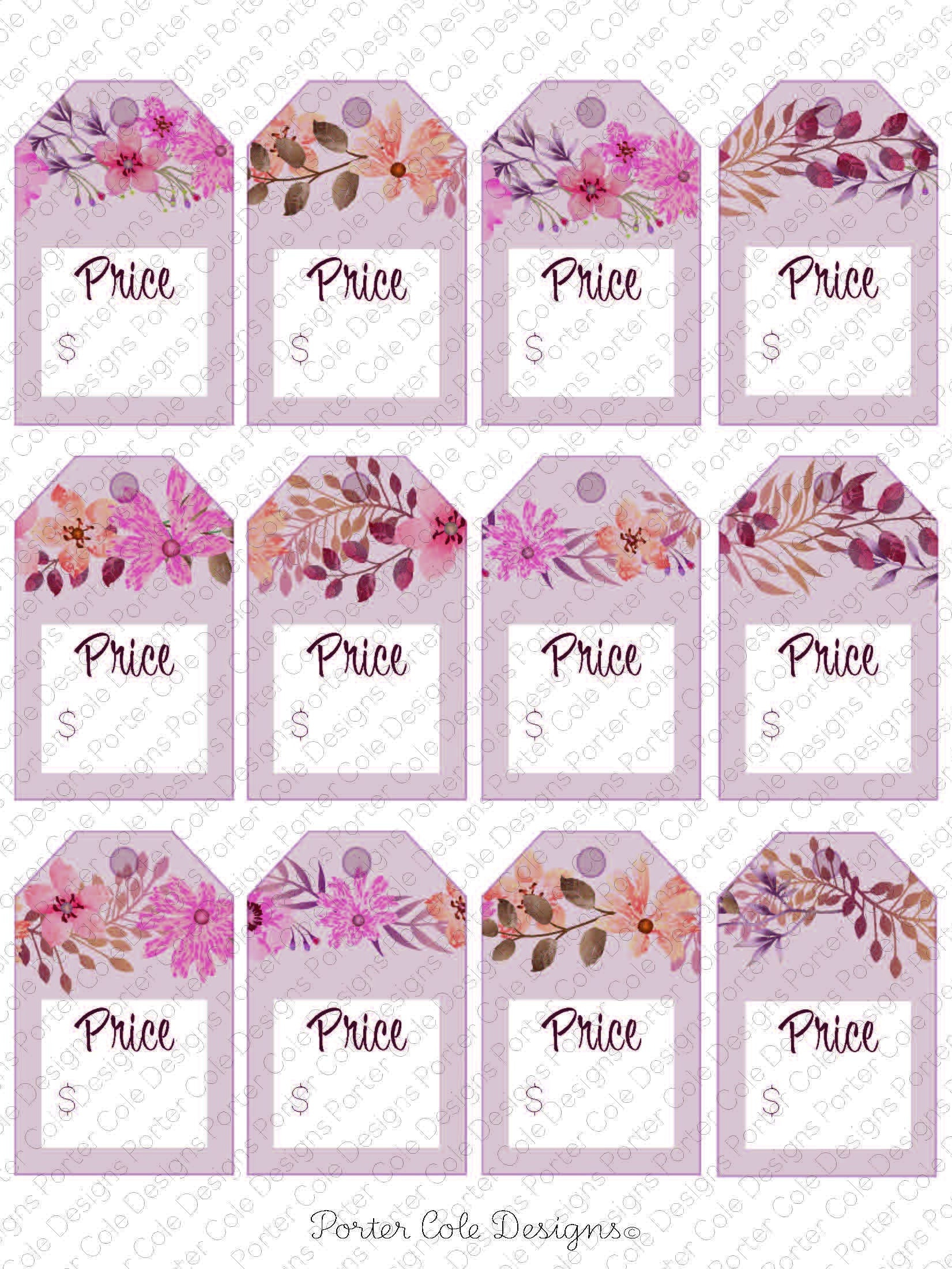 Preisschilder Fillable Printable- Digital File - Etsy.de for Free Printable Price Tags