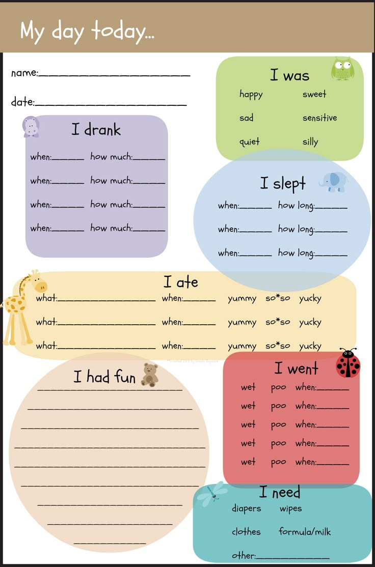 preschool daily reports 10 free pdf printables printablee with free preschool daily report printable Preschool Daily Reports - 10 Free Pdf Printables | Printablee with Free Preschool Daily Report Printable