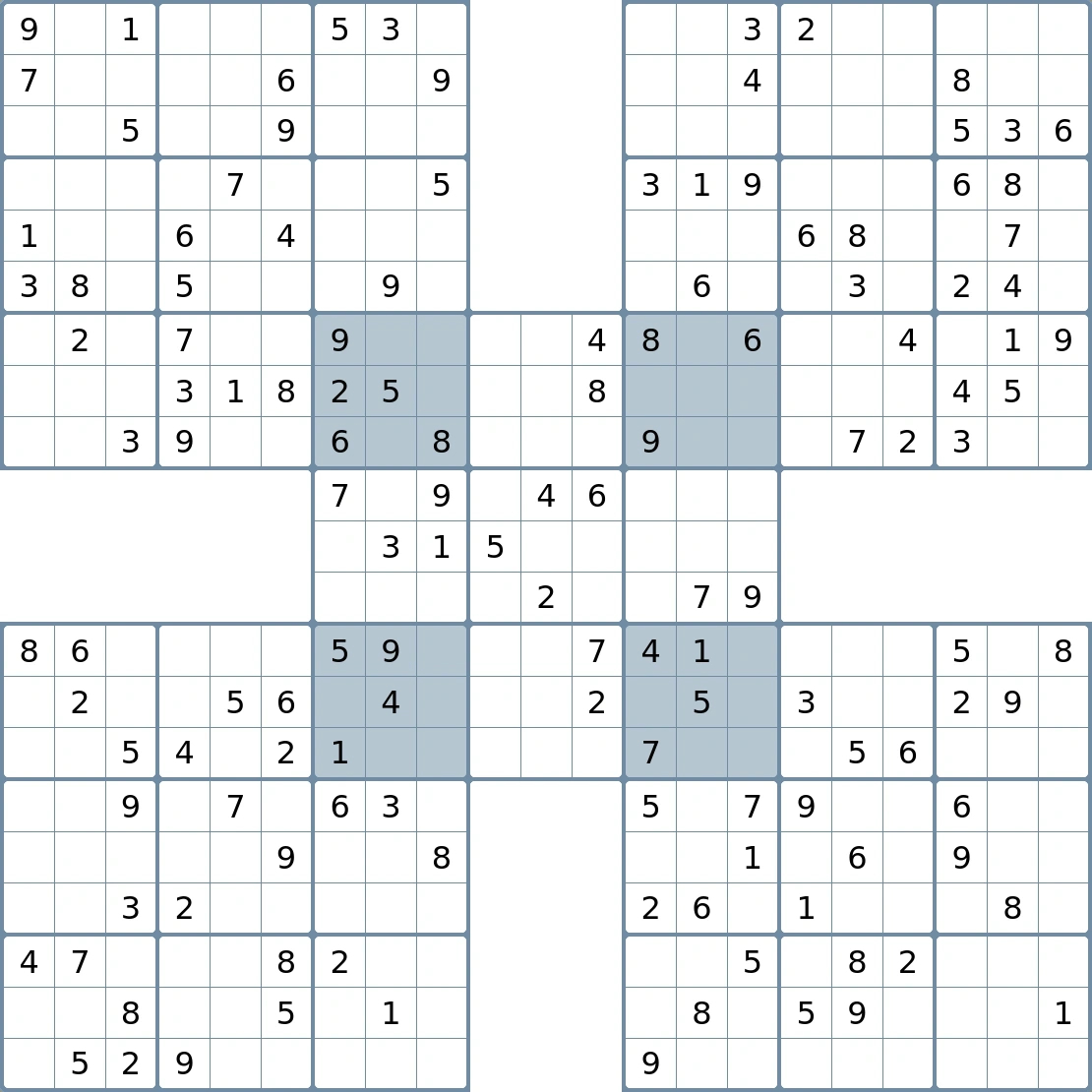 Print Samurai Sudoku — Escape Sudoku regarding Free Printable Samurai Sudoku Puzzles