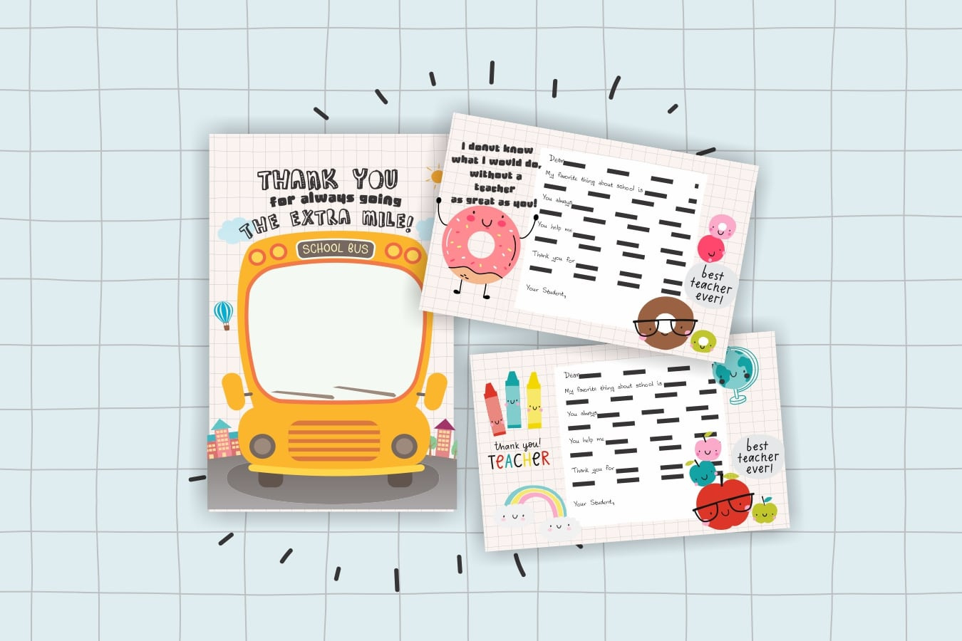 Print These Adorable Teacher &amp;amp; Bus Driver Thank You Cards. Free with regard to Free Printable Thank You Bus Driver Cards