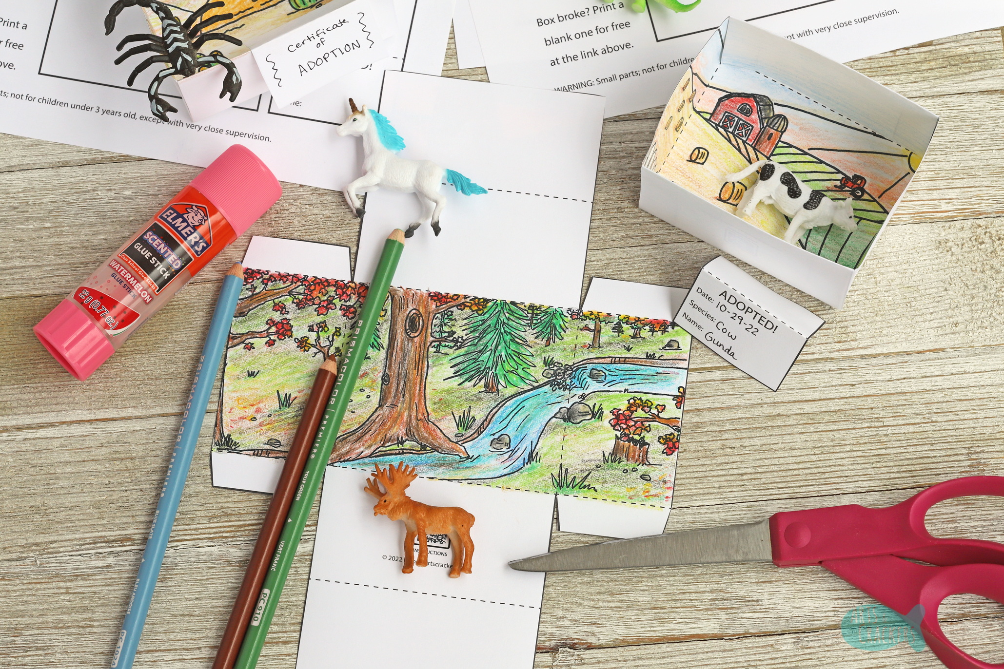 Printable 3D Box Diorama — Animal Habitat Craft pertaining to Free Printable Dioramas