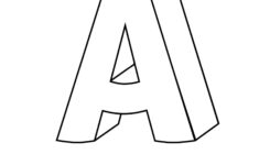 Printable 3D Bubble Letter A intended for Free Printable 3d Letters
