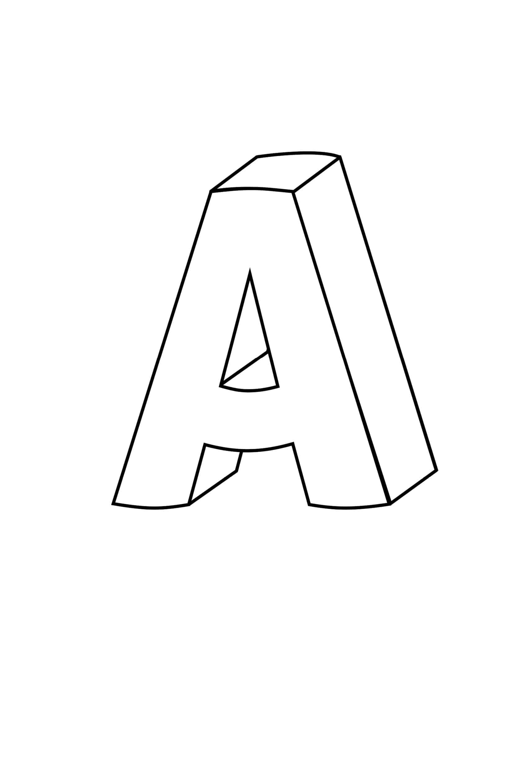 Printable 3D Bubble Letter A intended for Free Printable 3d Letters