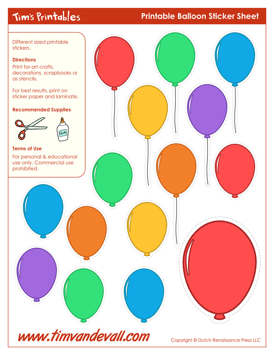 Printable Balloon Template | Birthday Printables for Balloons Printables Free
