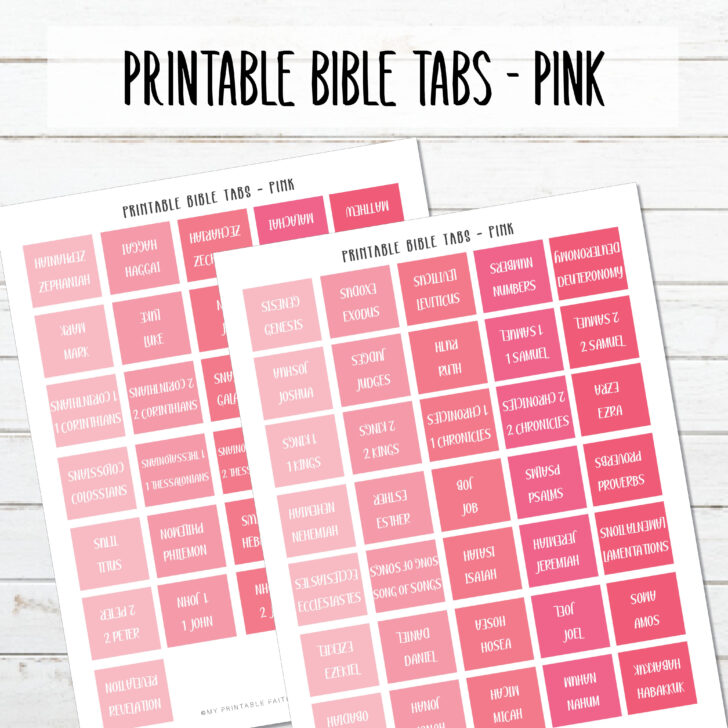 Free Printable Bible Tabs